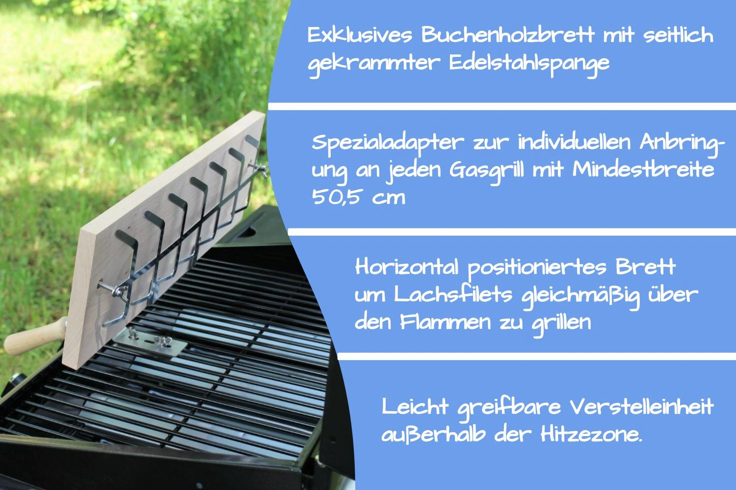 Flammlachsbrett 500x175 mm I Gasgrill