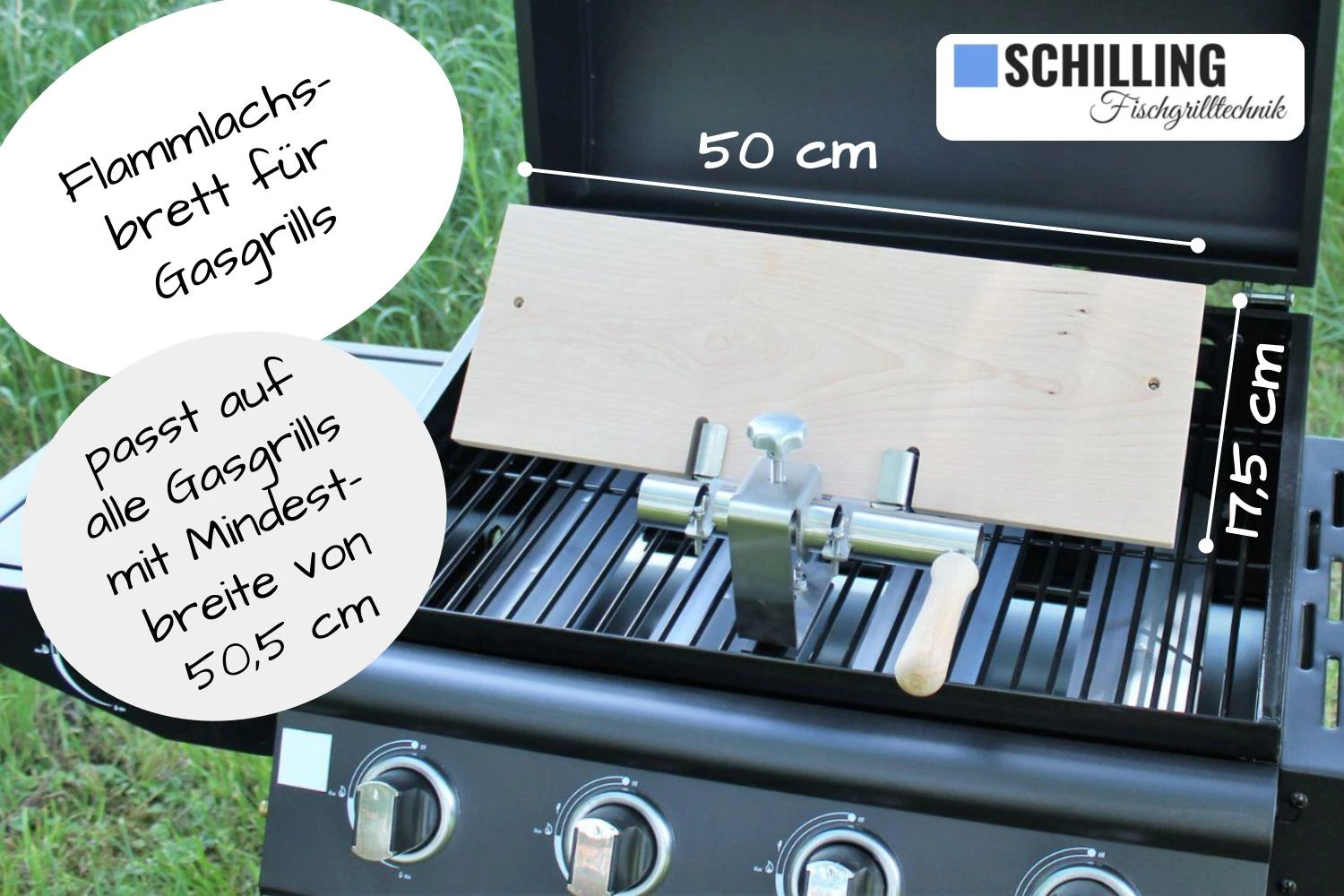 Flammlachsbrett 500x175 mm I Gasgrill