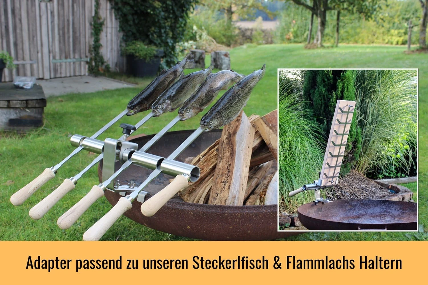 Universaladapter I Feuerschale & Feuertonne I passend für Fisch- & Flammlachs Haltesystem