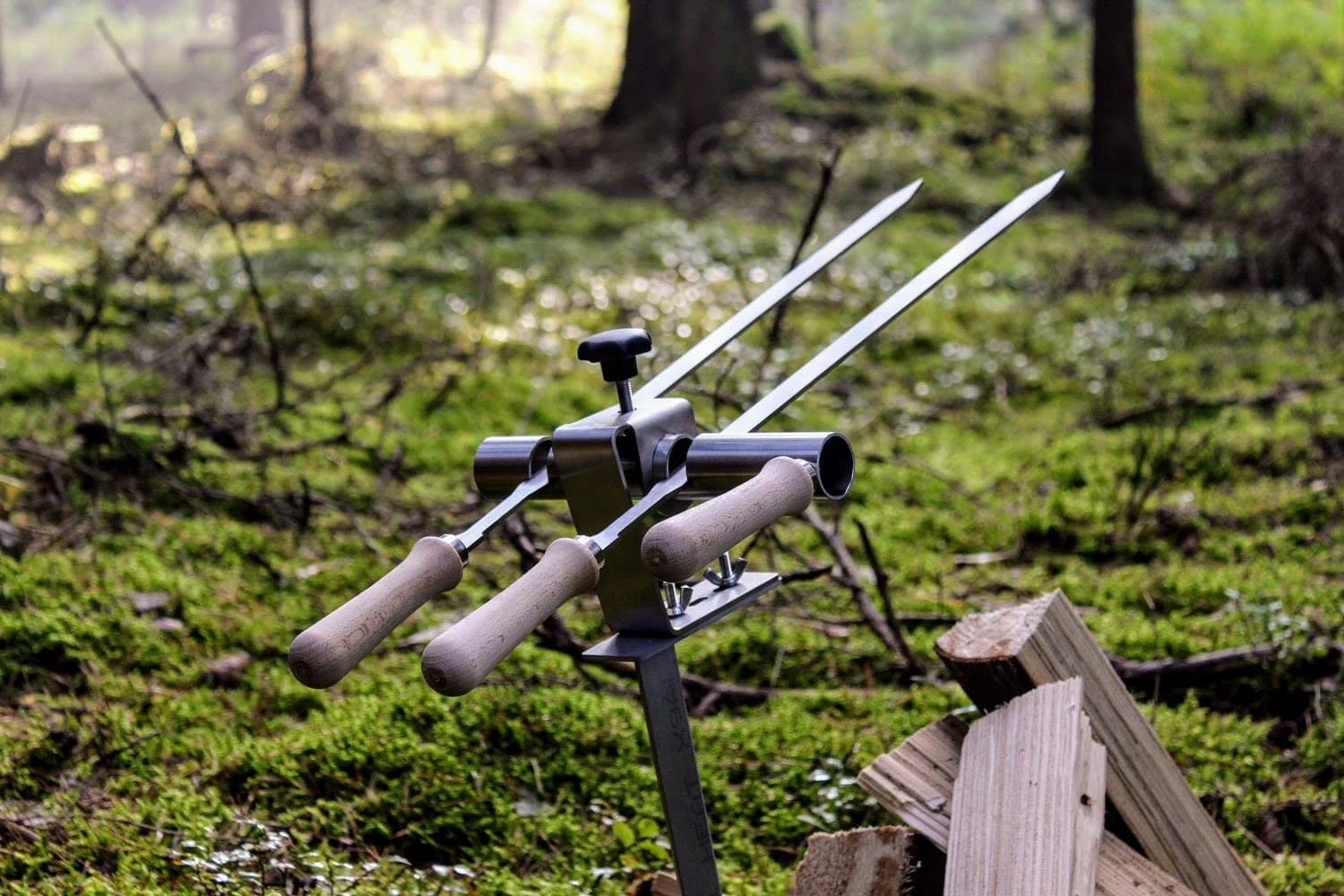 Steckerfisch Grillaufsatz für 2 Fische I Edelstahlspieß I Lagerfeuer