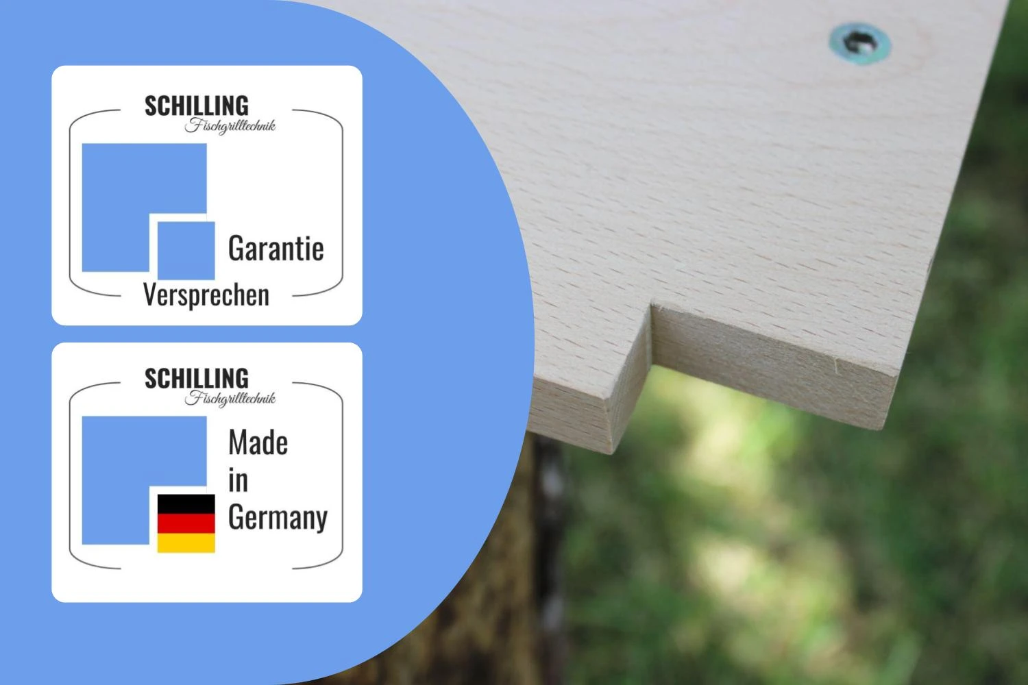 Flammlachsbrett 600 x 180 mm II passend zu Flammlachsadapter & Fischhaltesystem (Buchenholz)