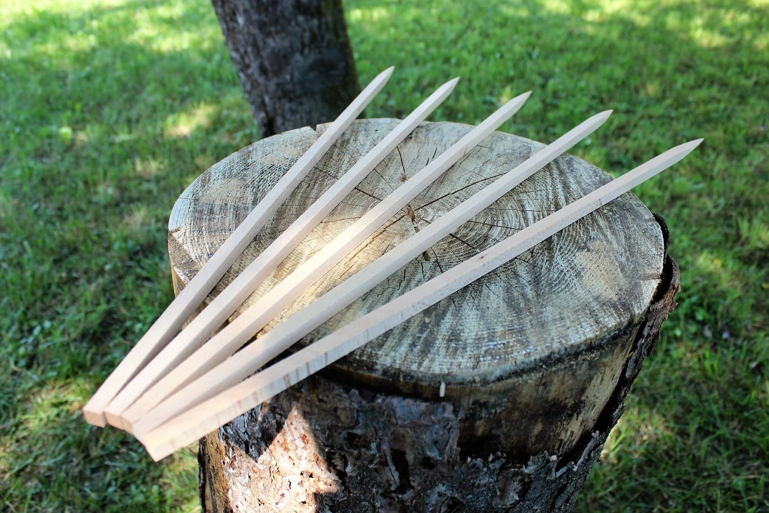 Steckerlfisch Stäbe aus Holz (5 Stk.)