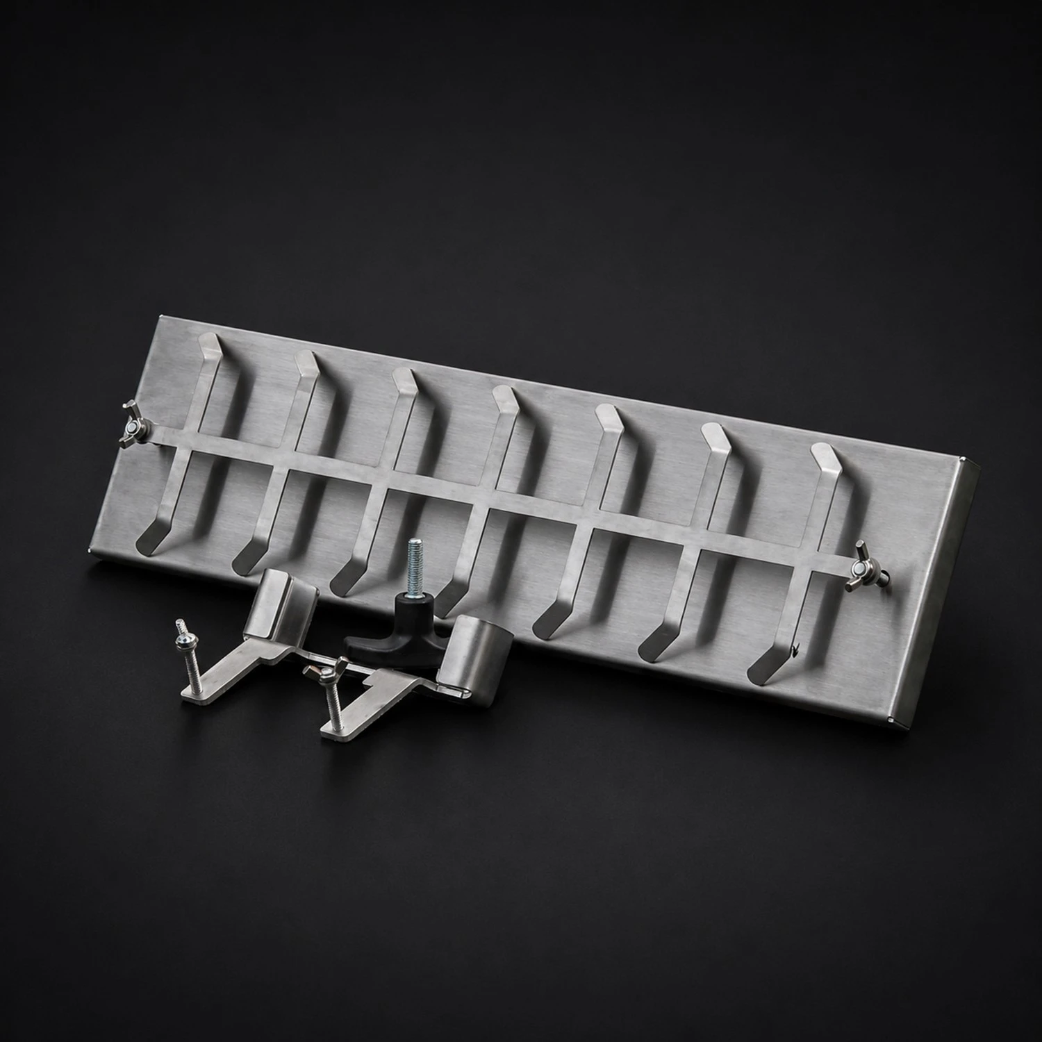 Flammlachsblech 500 x 140 mm II Nachrüstset für Fischhaltesystem (Edelstahl)