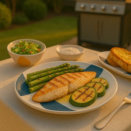 Rezept: Brasse mit Spargel und Zucchini