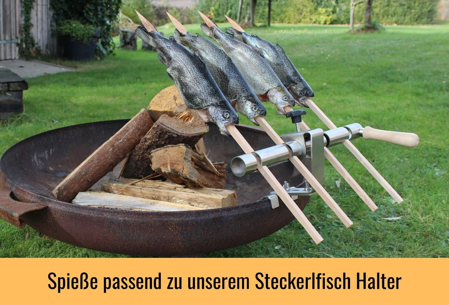 Steckerlfisch Stäbe aus Holz (5 Stk.)