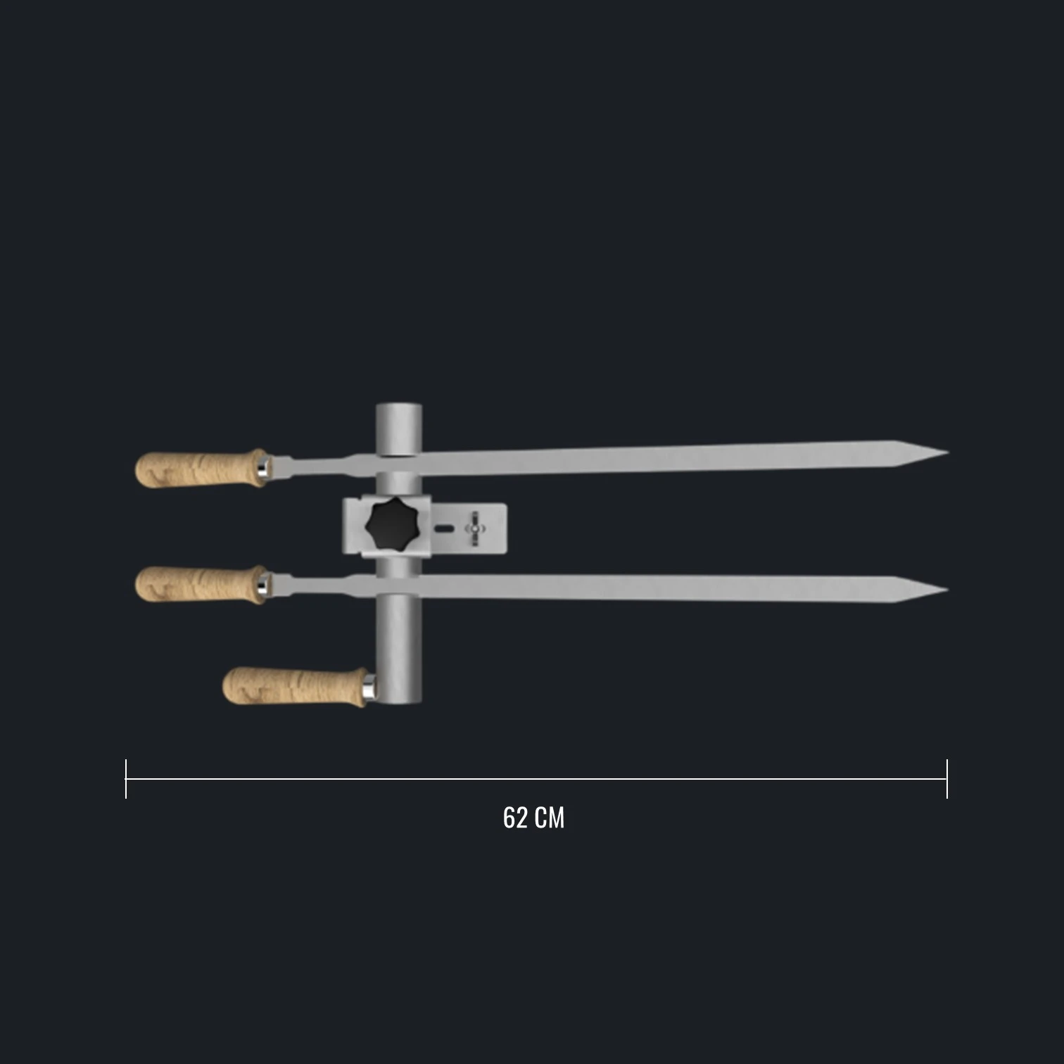 Steckerlfisch Grillaufsatz für 2 Fische I Edelstahlspieß I Gas- und Kohlegrill