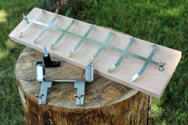 Flammlachsbrett 500 x 140 mm II Nachrüstset für Fischhaltesystem (Buchenholz)