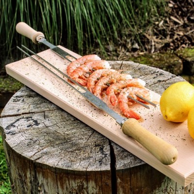 Scampi-, Fisch- & Gemüsespieß aus Edelstahl