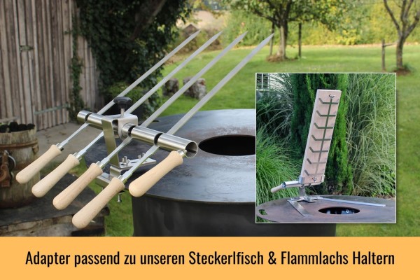 Universal Standfuß I für Grillplatte I passend für Fisch- & Flammlachs Haltesystem