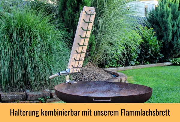 Steckerlfisch Grillaufsatz für 4 Fische I Edelstahlspieß I Feuerschale