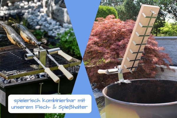 Flammlachsbrett 500 x 140 mm II passend zu Flammlachsadapter & Fischhaltesystem (Buchenholz)