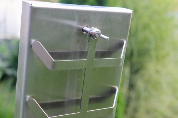 Flammlachsbrett 500x140 mm I mit Standfuß für Grillplatte (Edelstahl)