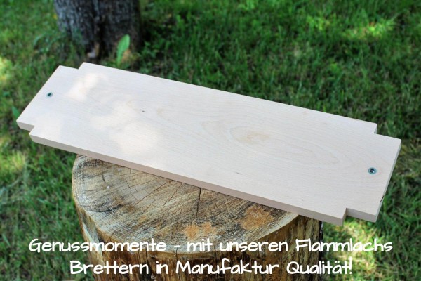 Flammlachsbrett 600 x 180 mm II passend zu Flammlachsadapter & Fischhaltesystem (Buchenholz)