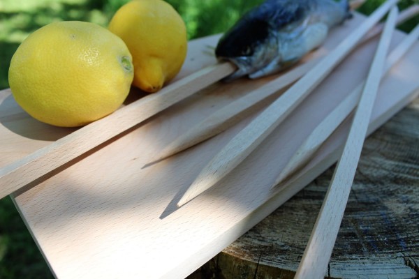 Steckerlfisch Stäbe aus Holz (5 Stk.)