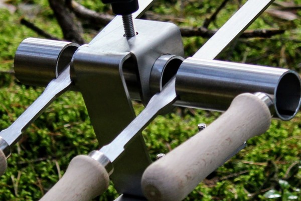 Steckerfisch Grillaufsatz für 2 Fische I Edelstahlspieß I Lagerfeuer