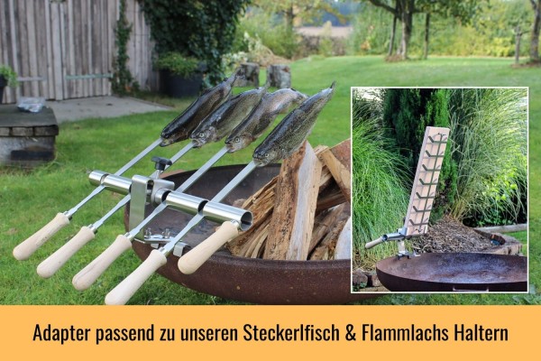 Universaladapter I Feuerschale & Feuertonne I passend für Fisch- & Flammlachs Haltesystem