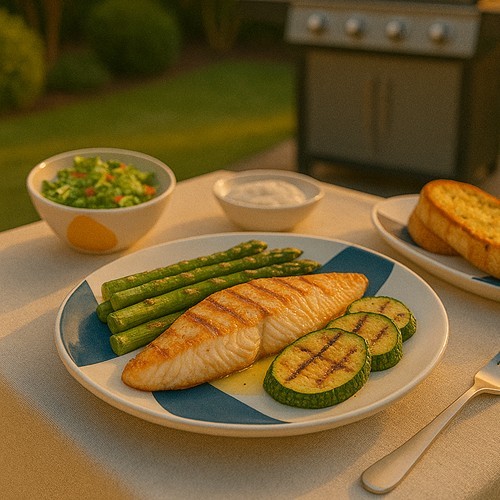 Rezept: Brasse mit Spargel und Zucchini