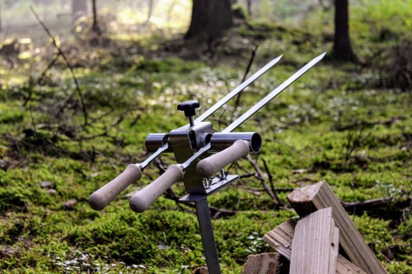 Steckerfisch Grillaufsatz für 2 Fische I Edelstahlspieß I Lagerfeuer